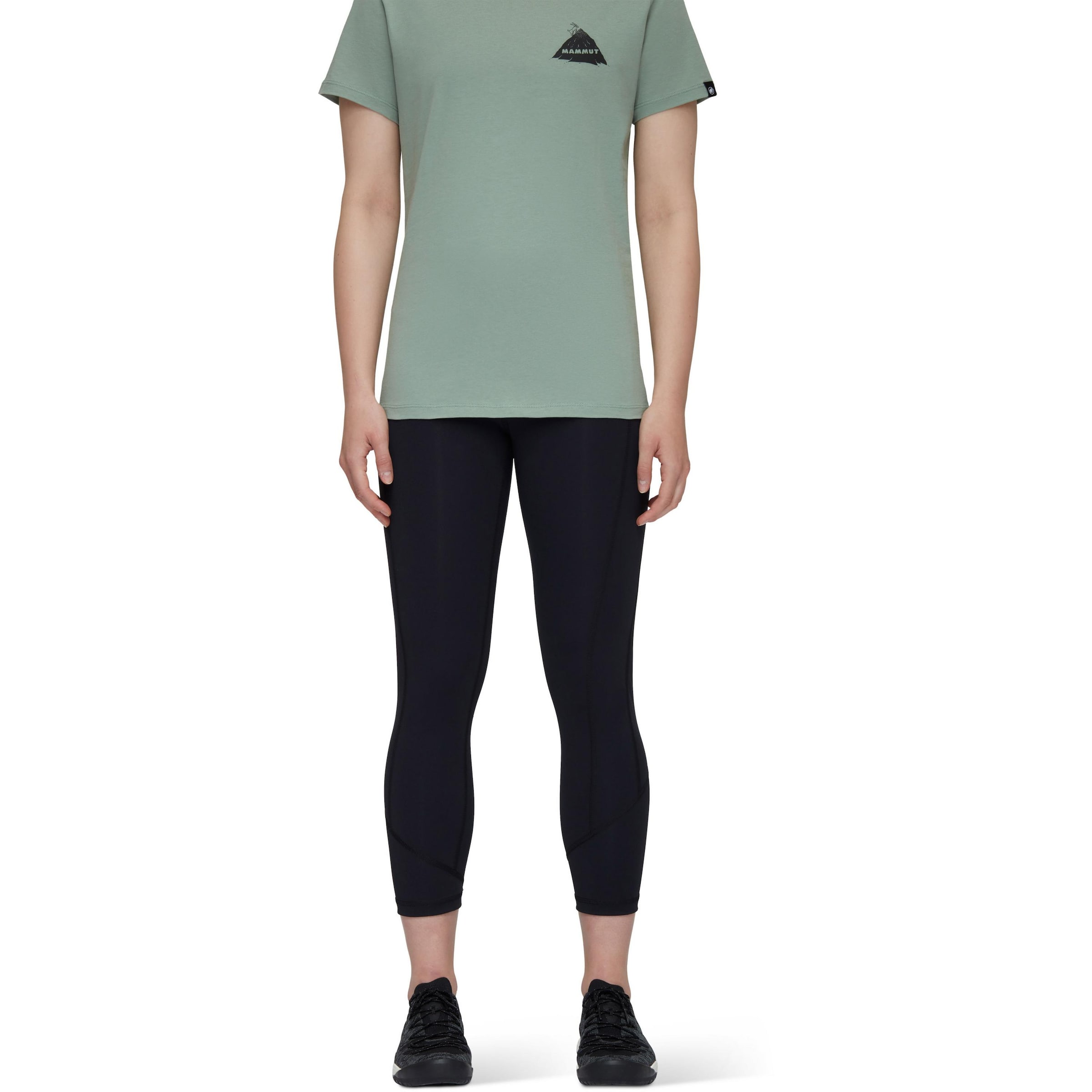 MAMMUT Skinny Workout Pants 'Massone' in Black: front