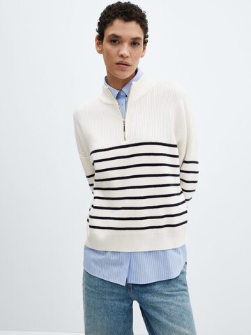 MANGO Sweater 'RIZONI' in White