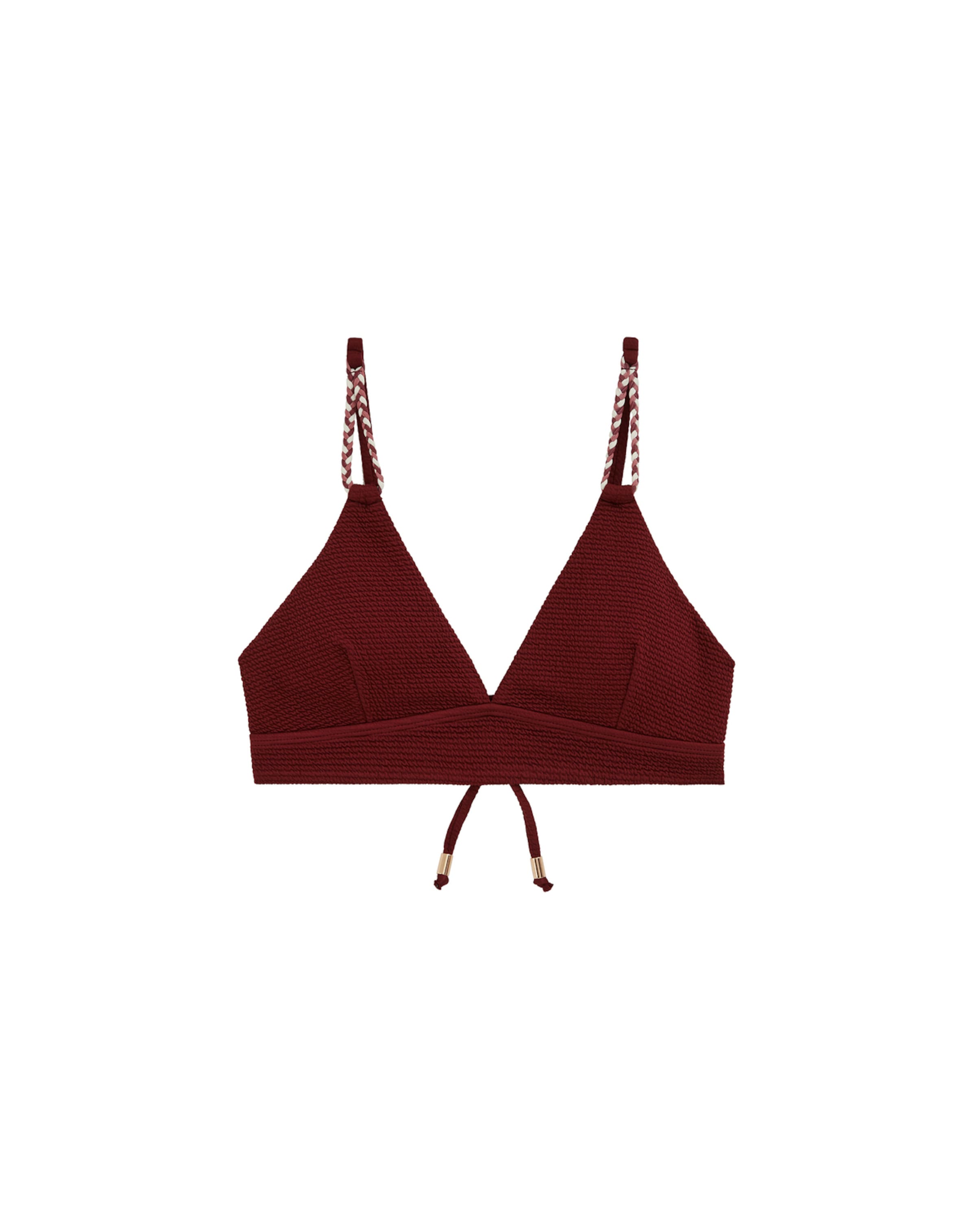 WE Fashion Bikini zgornji del | roza / karminsko rdeča / bela barva, Prikaz izdelka