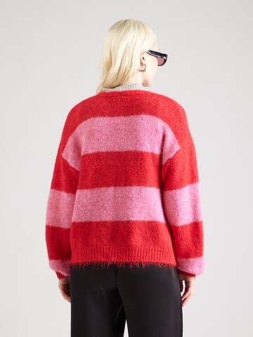 PIECES Neuletakki 'PCRASMINE' värissä punainen