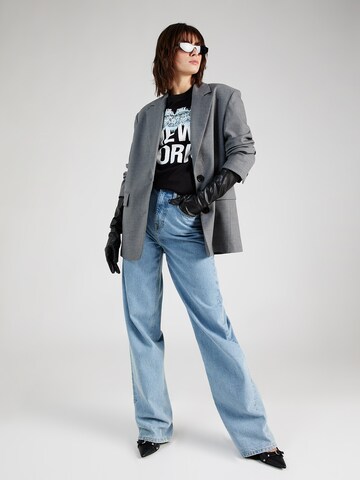 3.1 Phillip Lim Shirt 'THERE IS ONLY ONE NY' in Zwart