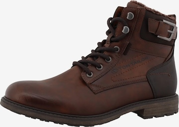 TOM TAILOR Šněrovací boty – červená: přední strana