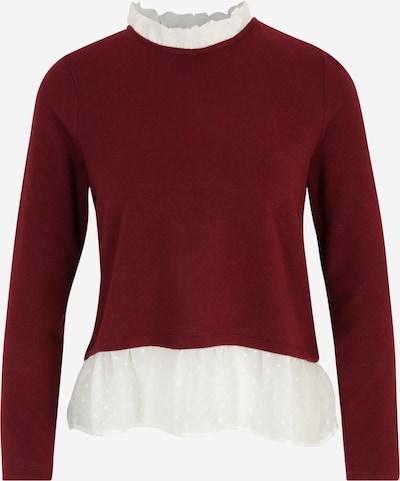 JDY Petite Koszulka 'TONSY' w kolorze ciemnoczerwony / białym, Podgląd produktu