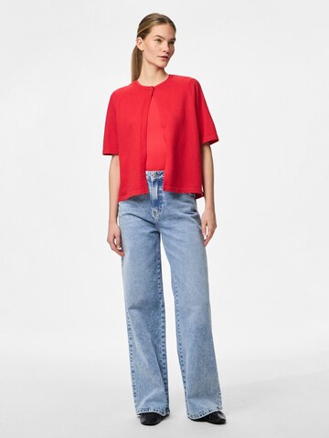 Cardigan 'PCBree' PIECES en rouge