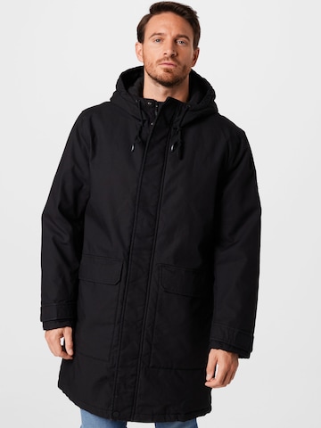 Parka mi-saison Tommy Jeans en noir : devant