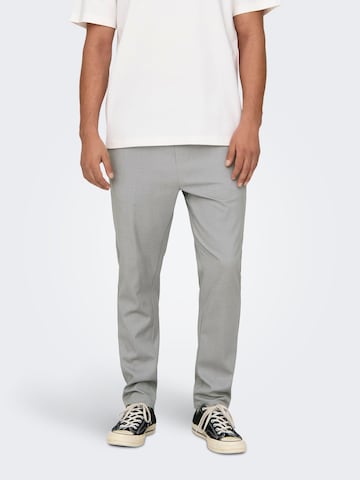 Only & Sons Regular Pants 'LINUS' in Grey: front