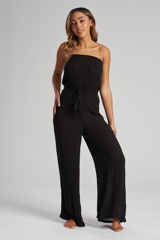 South Beach Jumpsuit in Schwarz: Vorderseite