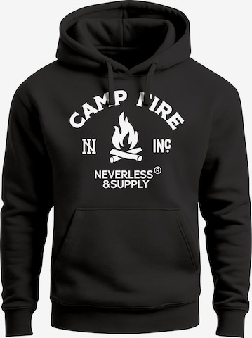 Neverless Sweatshirt 'Fire' in Schwarz: Vorderseite