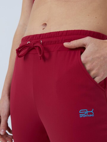 SPORTKIND Loosefit Sportbroek 'Jogging Pants' in Rood