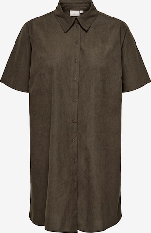 ONLY Carmakoma - Vestido camisero 'CARKinta' en marrón: frente