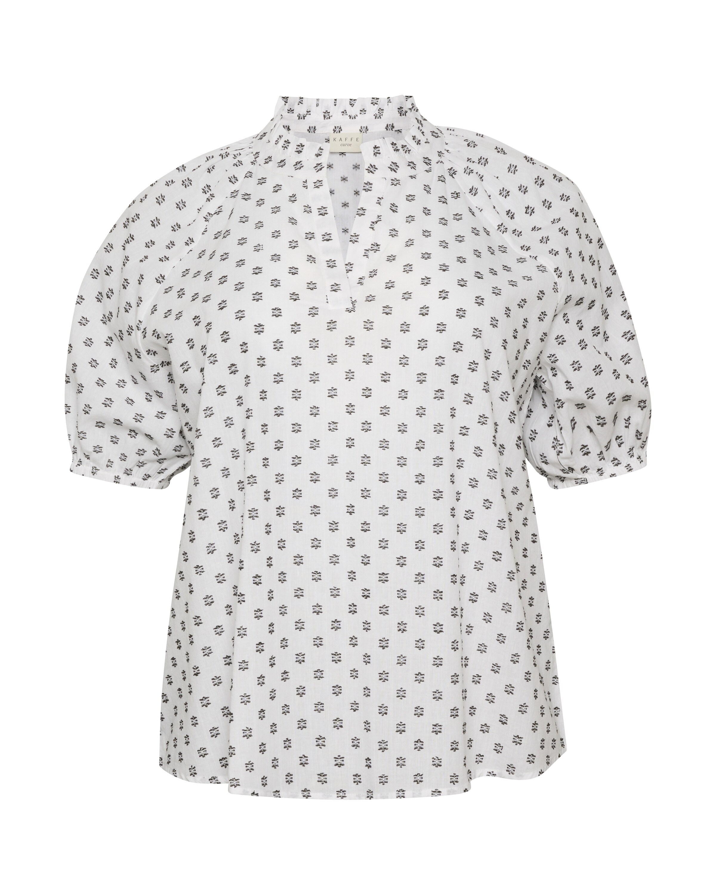 KAFFE CURVE Μπλούζα 'Lanni' σε λευκό: μπροστά