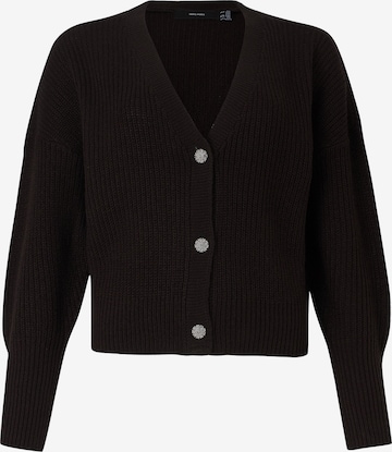 VERO MODA Kardigan 'VMLealight' w kolorze czarny: przód