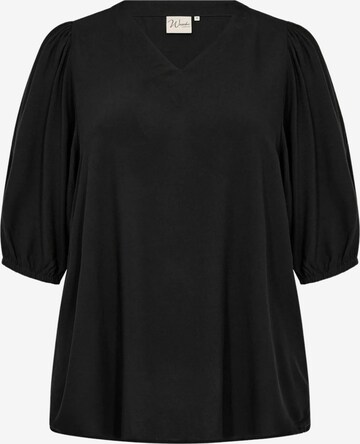 Chemisier 'Sia' Wasabi Concept en noir : devant