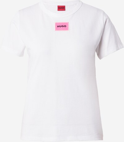 HUGO Shirts 'Delorisa' i pink / sort / hvid, Produktvisning