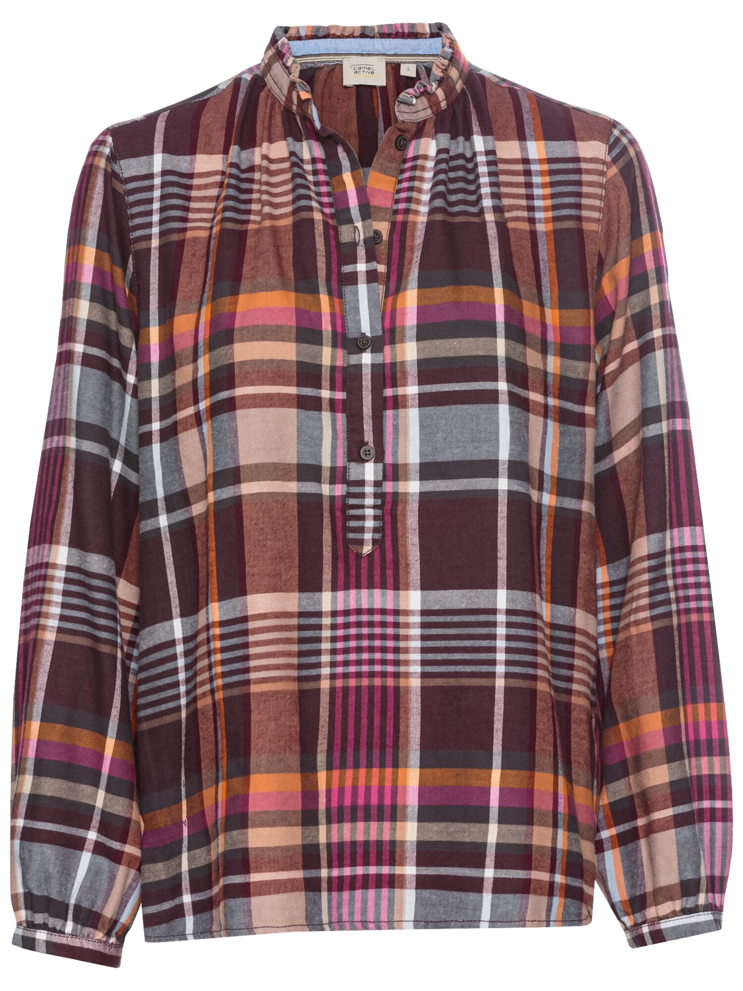 CAMEL ACTIVE Karobluse mit Stehkragen in Rot: Vorderseite