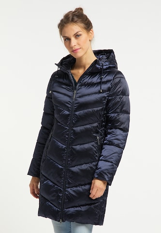 Usha Wintermantel in Blauw: voorkant