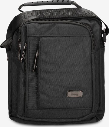 Borsa a tracolla 'Borsa a Tracolla Uomo Vegan Leather con Zip' di Coveri Collection in nero: frontale