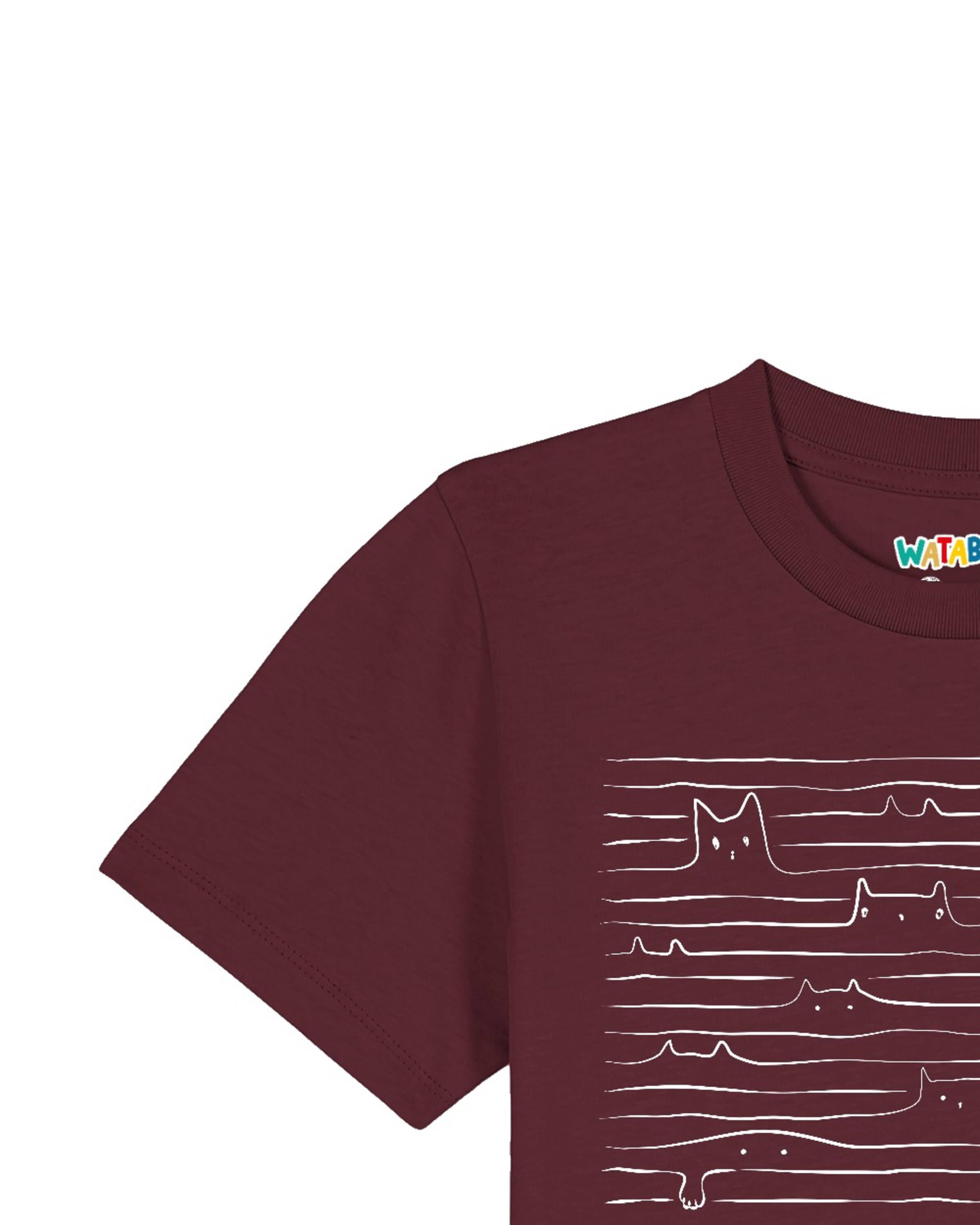 watabout.kids Shirt 'Doodle Cats' in Red
