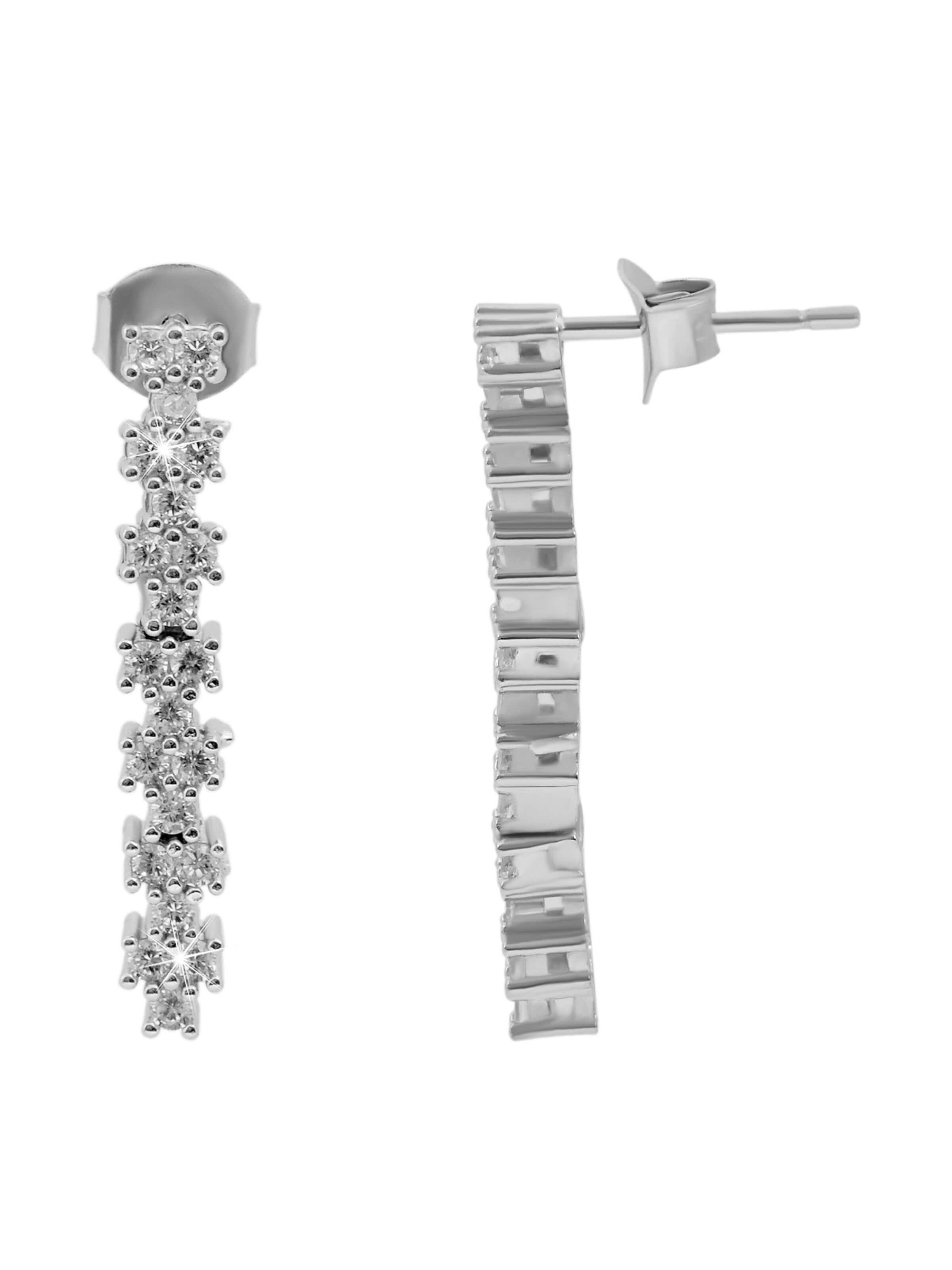 Akzent Earrings 'aus 925 Sterlingsilber, rhodiniert, langlebig' in Silver