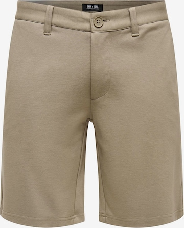 Pantaloni chino 'Mark' di Only & Sons in beige: frontale