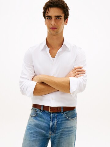 TOMMY HILFIGER Regular fit Риза 'FLEX' в бяло: отпред