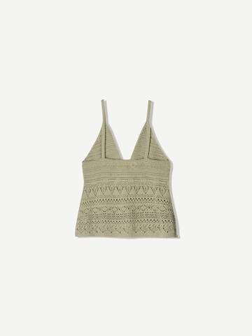 Tops en tricot Bershka en beige