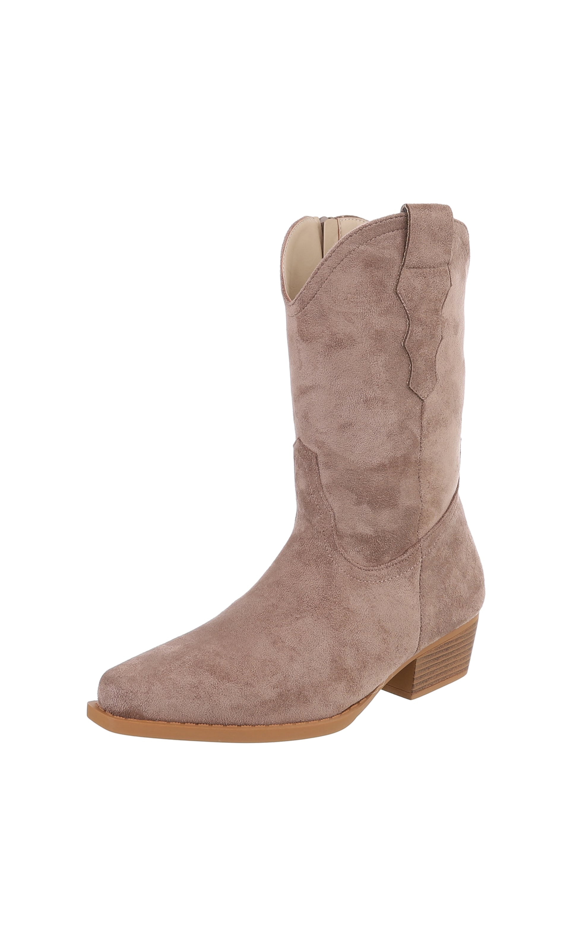 Ital-Design Cowboy Boots in Brown: front