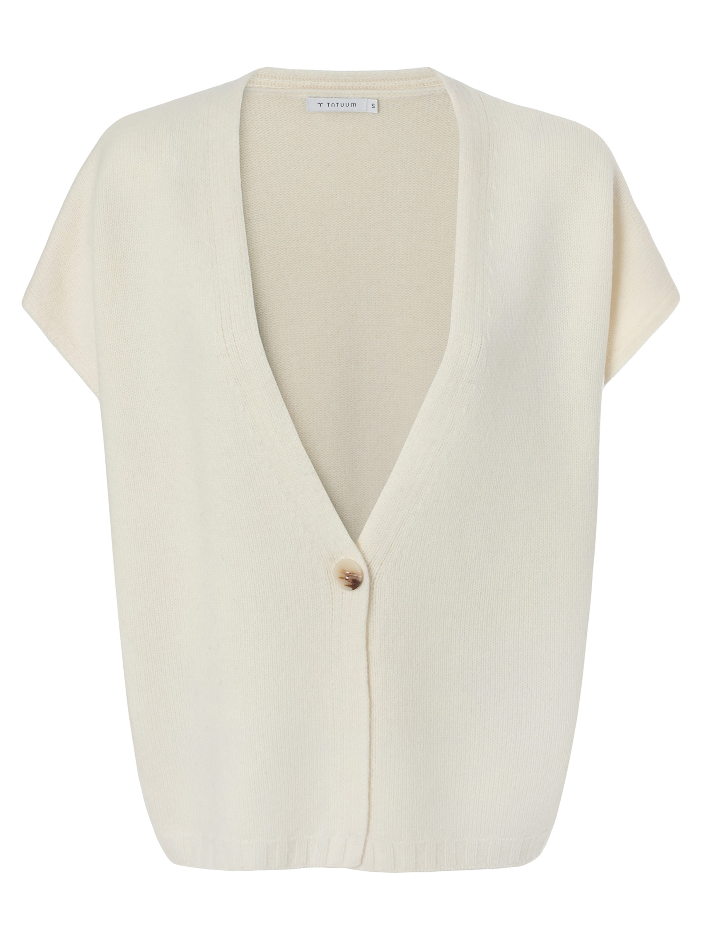 TATUUM Gebreid vest 'GINA' in Beige: voorkant