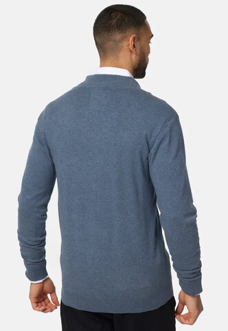 INDICODE JEANS Knit Cardigan 'Lau' in Blue