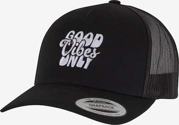 Șapcă 'Good Vibes Only ' de la Mister Tee pe negru: față
