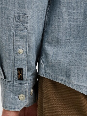 PME Legend Regular fit Overhemd 'Shirt with denim look' in Blauw