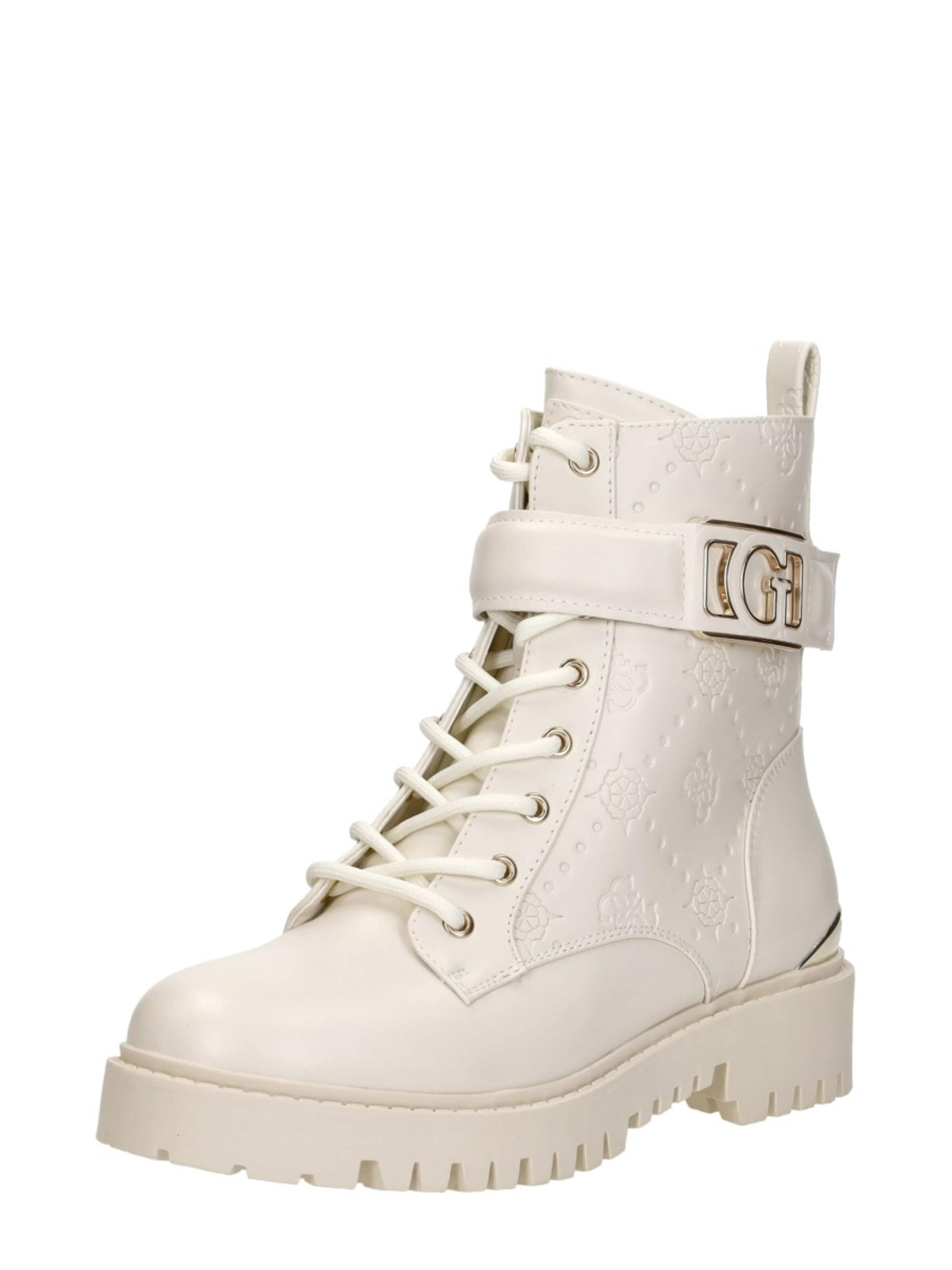Bottines à lacets 'Oranda' GUESS en blanc