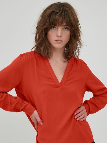ICHI Bluse 'MAIN' in Rot: Vorderseite