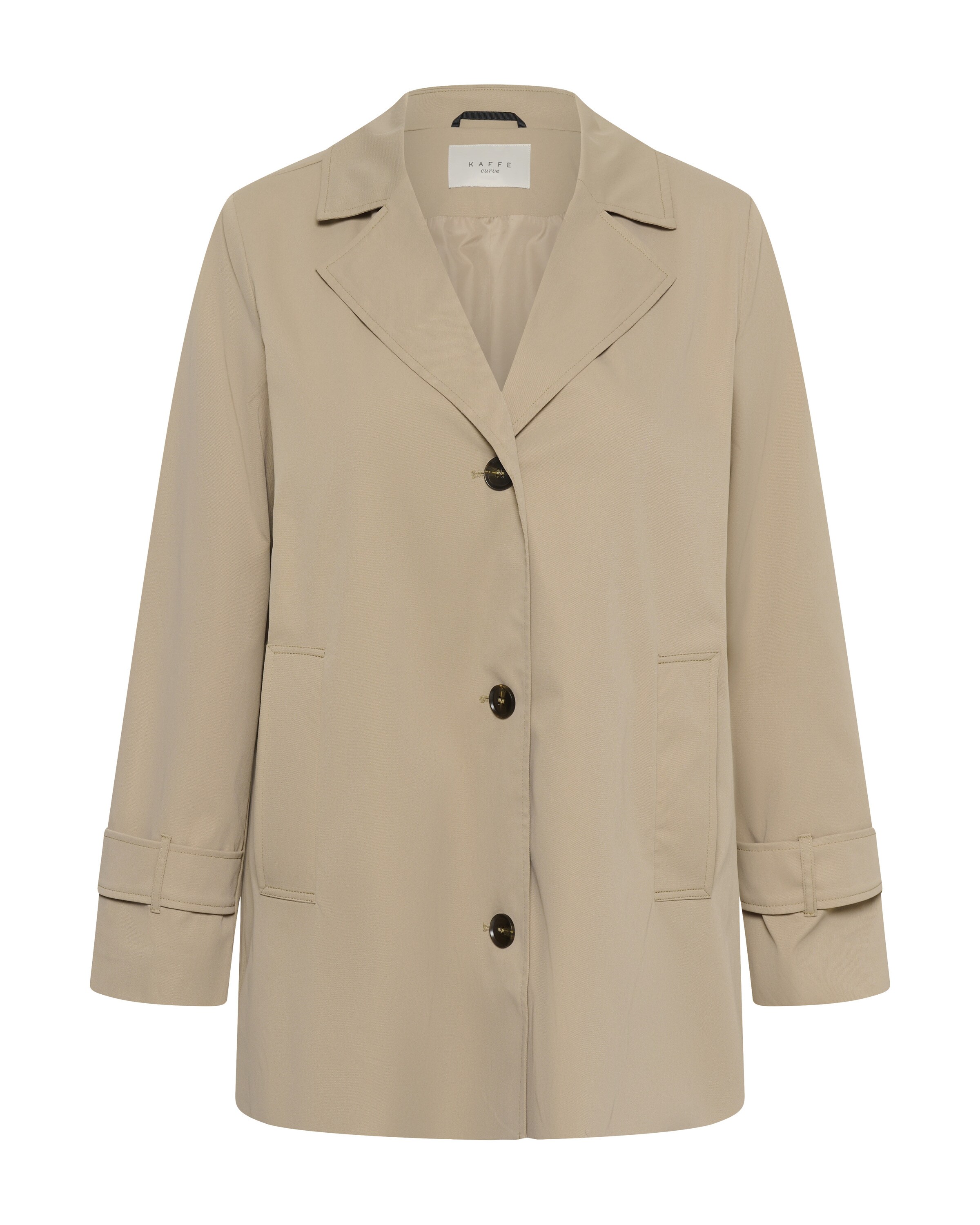 KAFFE CURVE Mantel  'Jacky ' in Beige: Vorderseite