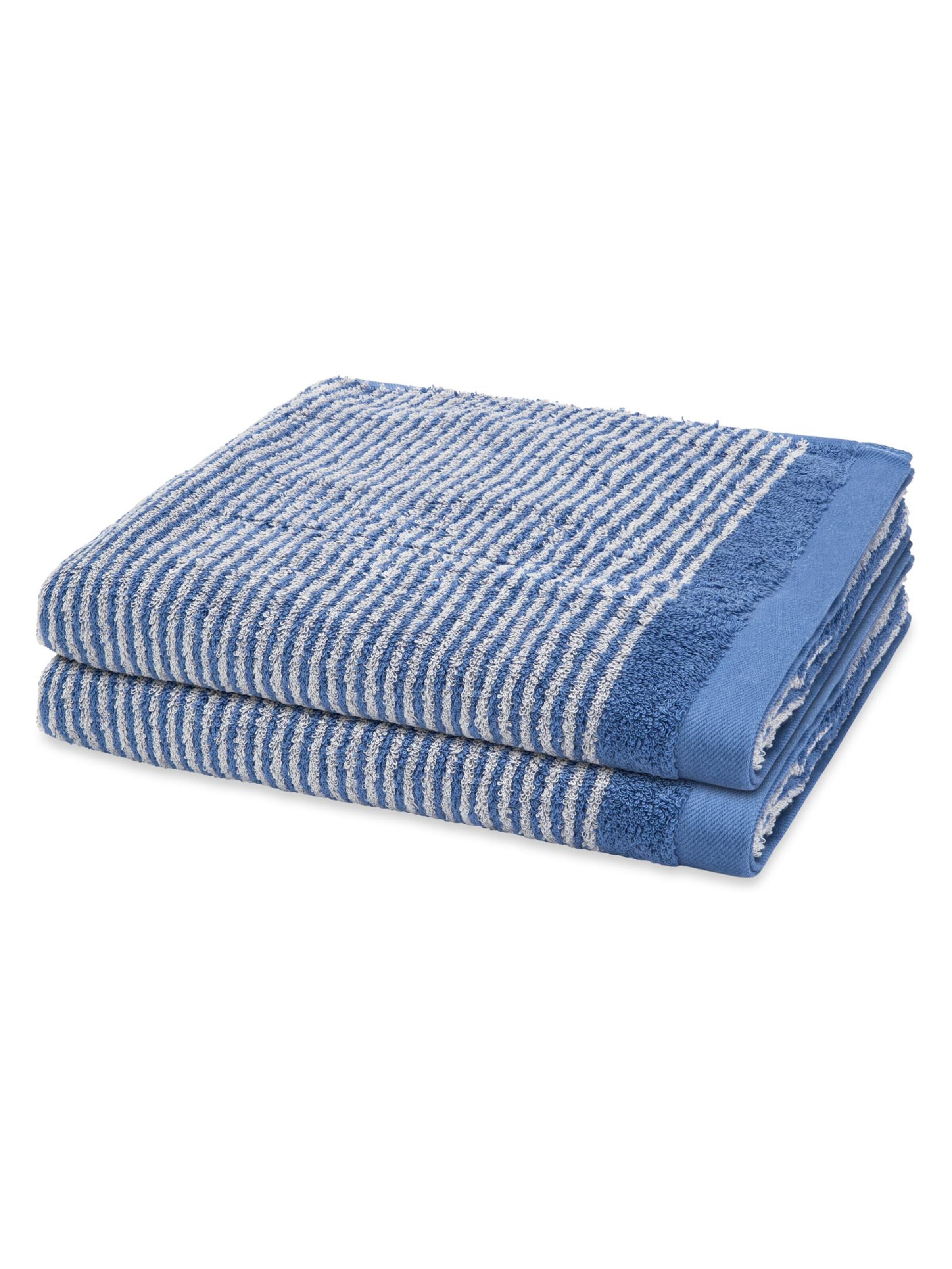 ROSS Towel 'Stripes' in Blue: front