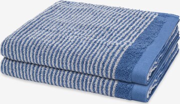 ROSS Handdoek 'Stripes' in Blauw: voorkant