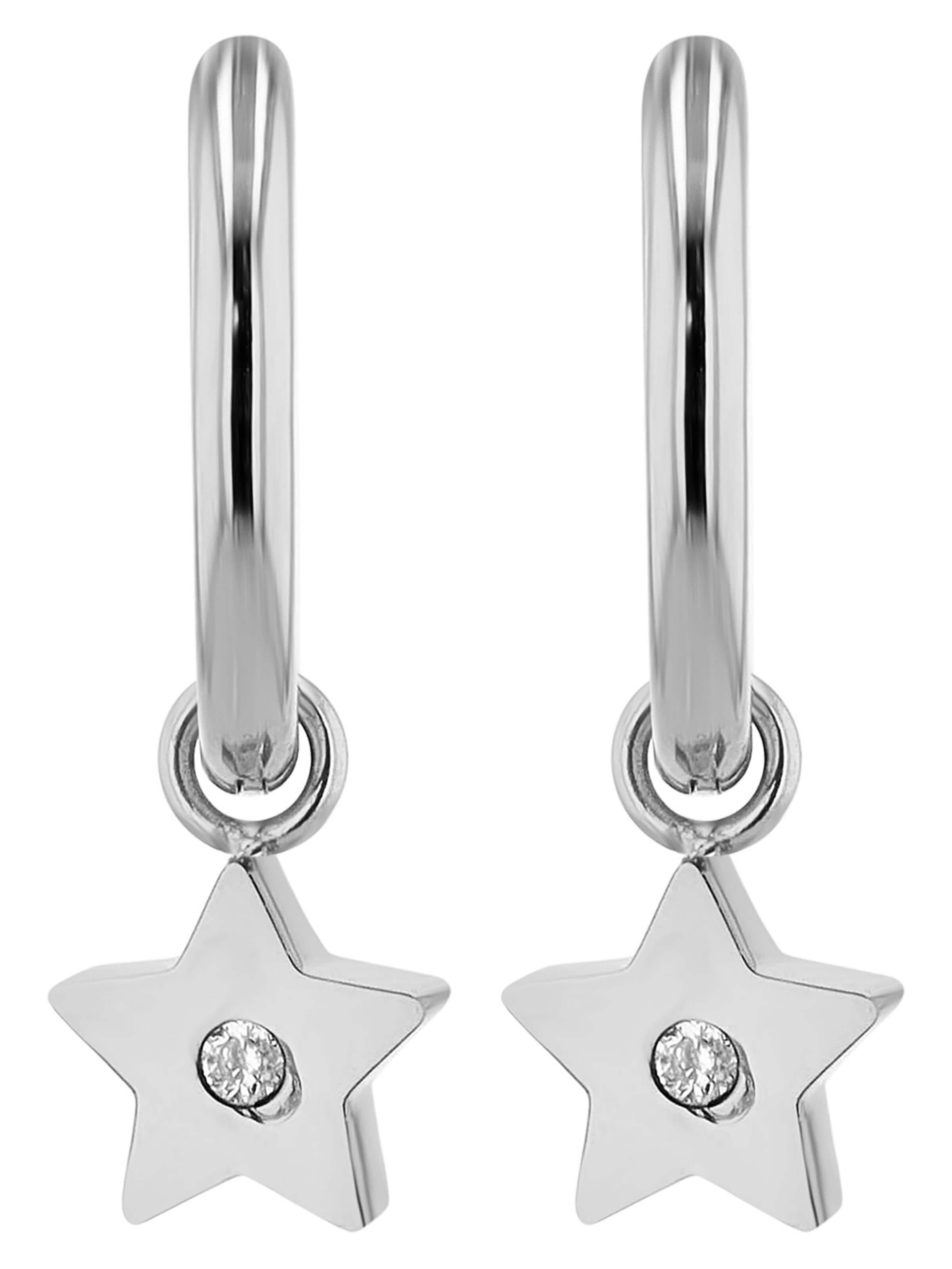 Akzent Earrings 'Sari, langlebig' in Silver: front