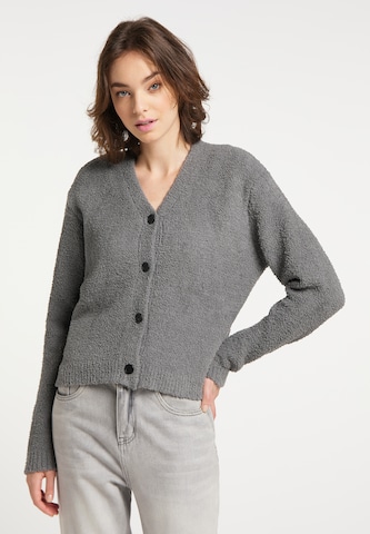 MYMO Knit Cardigan in Grey: front