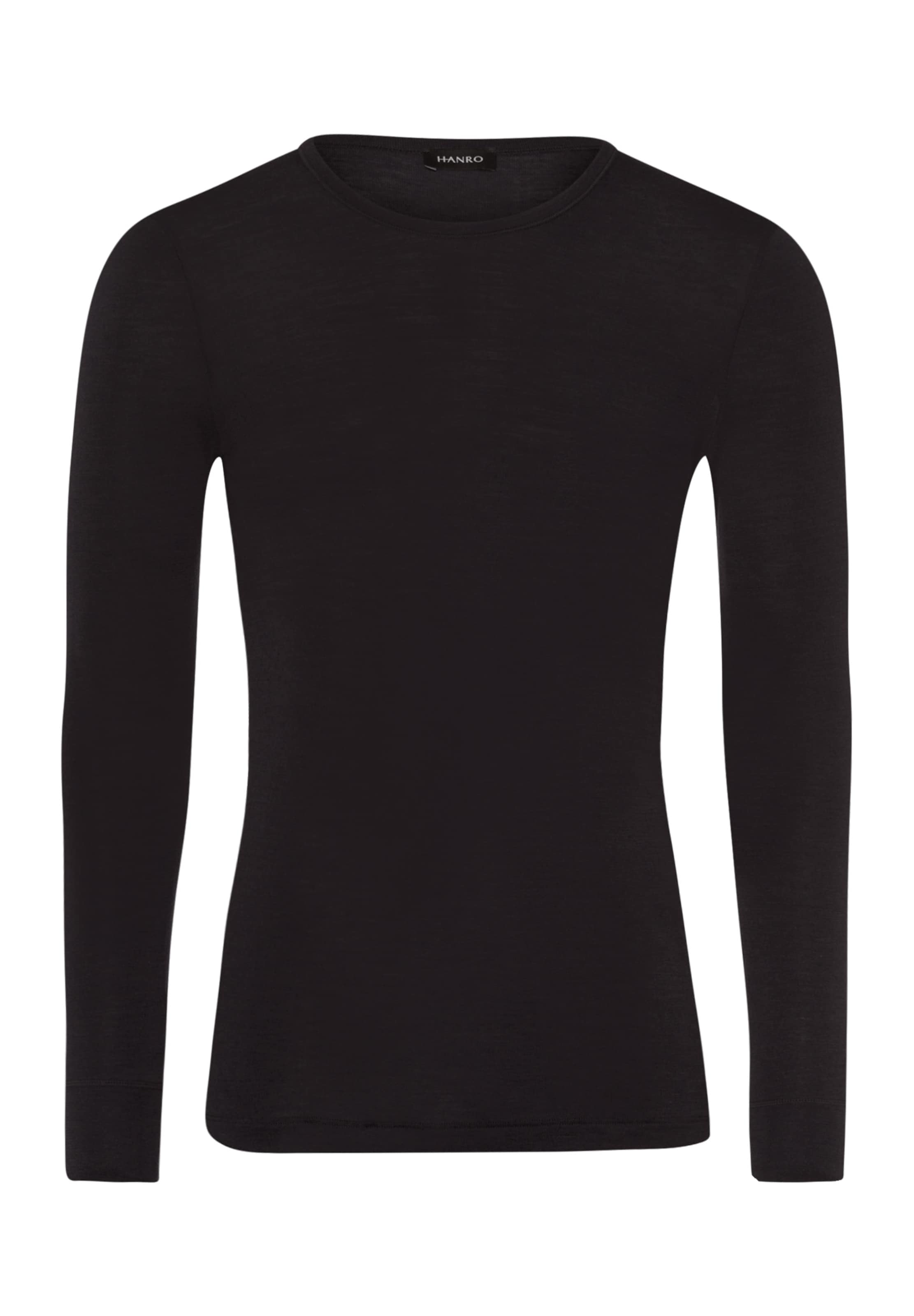 Hanro - Camisa 'Woolen Silk' em preto: frente