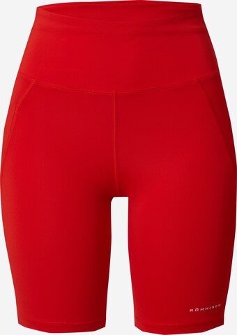 Skinny Pantalon de sport Röhnisch en rouge : devant