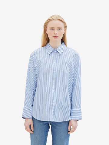 TOM TAILOR DENIM Bluse in Blau: predná strana