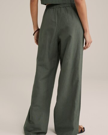Wide Leg Pantalon WE Fashion en vert