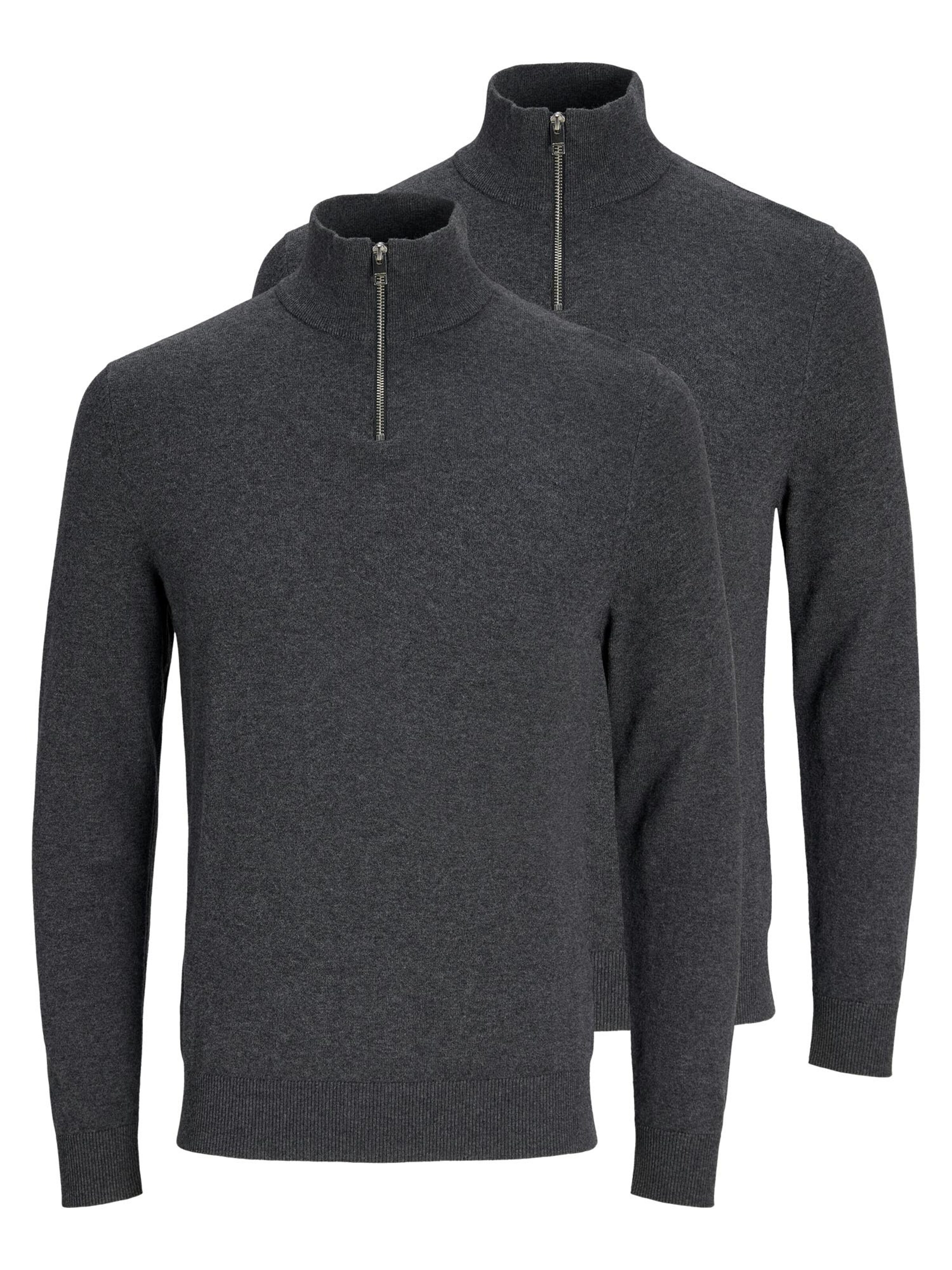 JACK & JONES Pullover 'Emil'‌‌‌‌ in dunkelgrau, Produktansicht