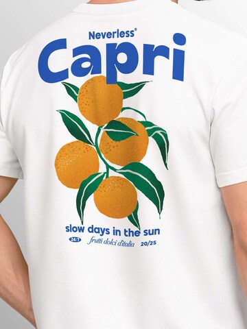 Neverless Shirt 'Capri Orange' in White