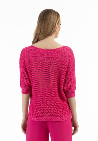 Pullover di faina in rosa