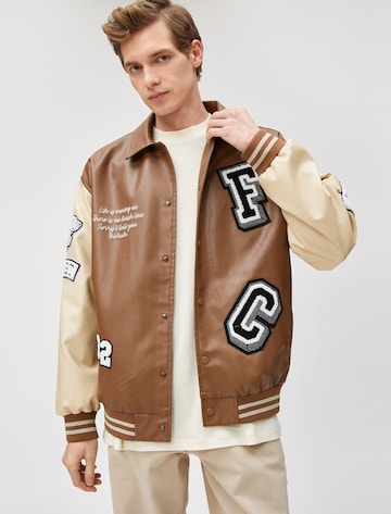 Koton Between-season jacket in Brown: front