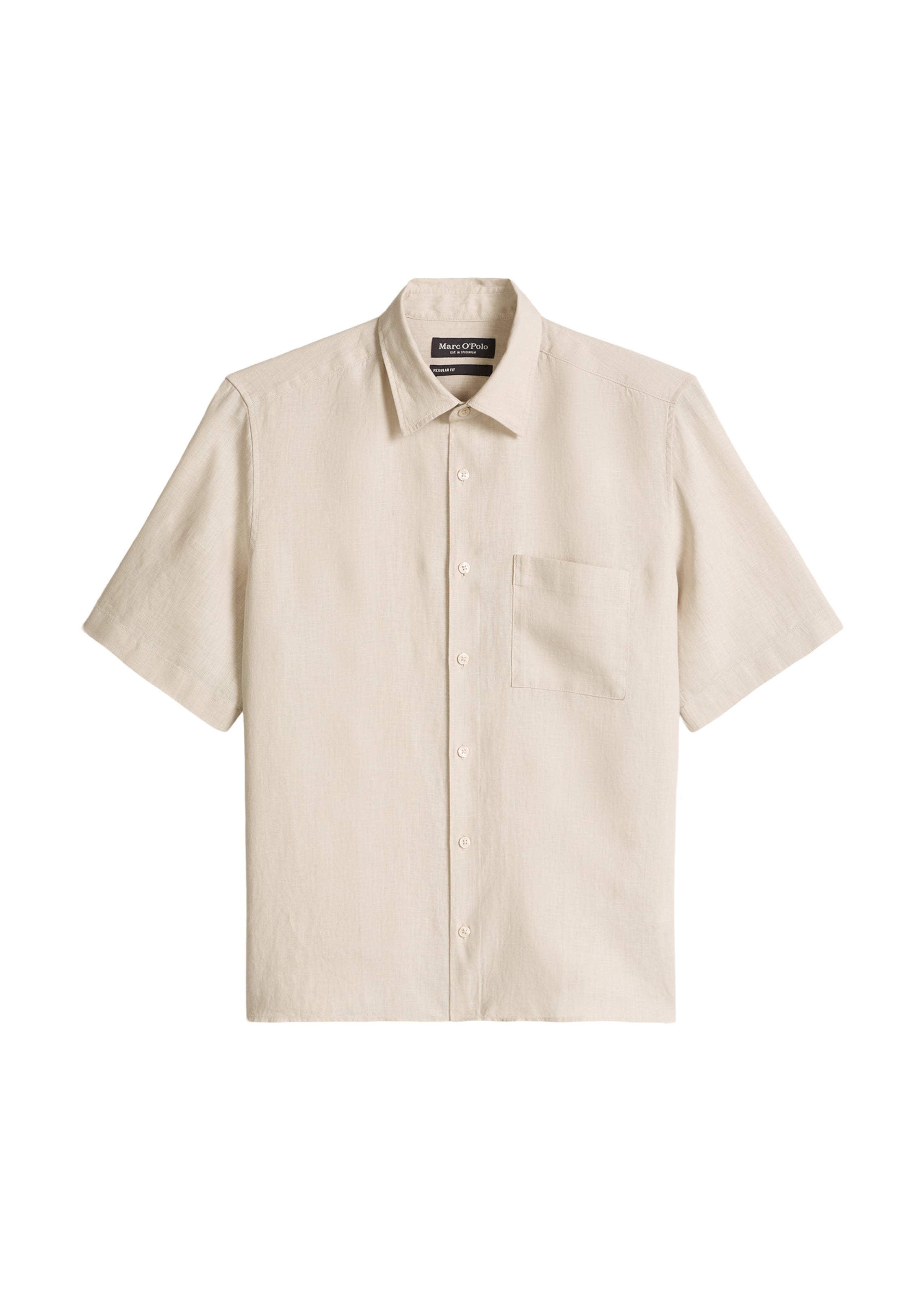 Marc O'Polo Comfort fit Button Up Shirt in Beige: front