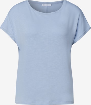 STREET ONE Dropped Shoulder Shirt mit Rundhals in Blau: Vorderseite