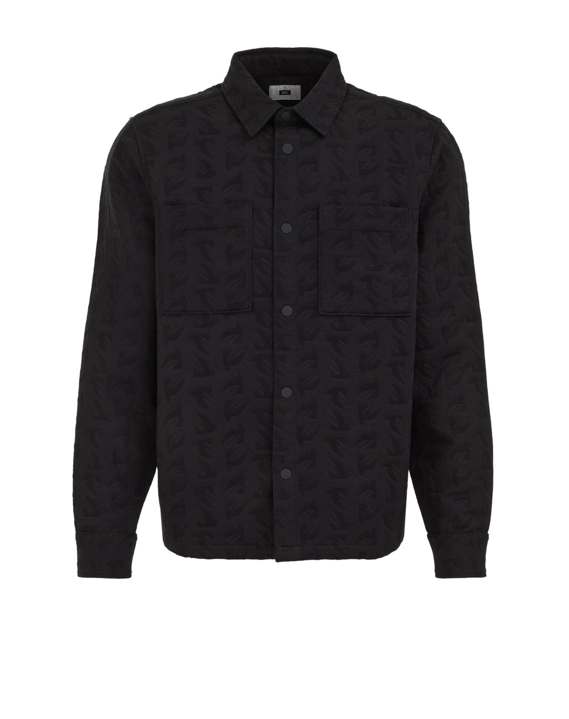 WE Fashion Hemdjacke in Schwarz: Vorderseite