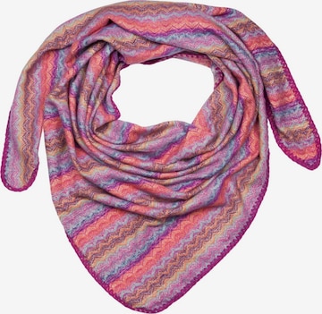styleBREAKER Tuch 'Dreieckstuch Zick-Zack Webmuster' in Pink: Vorderseite